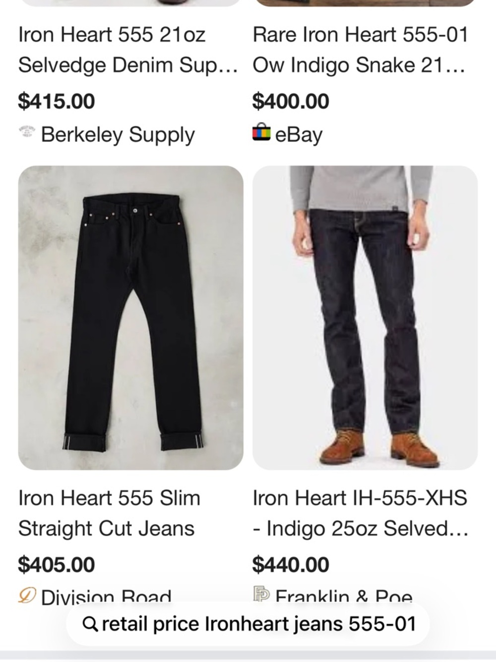 Iron Heart IH-555-01 Men's Jeans - Picture 9 of 9